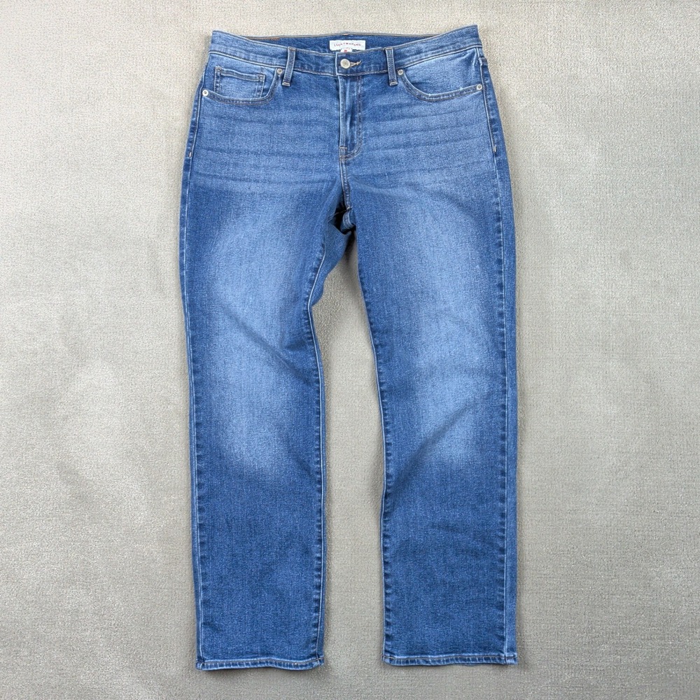 Lucky Brand Sweet Straight Jeans Womens 14/32A Medium Wash Mid Rise Blue Denim